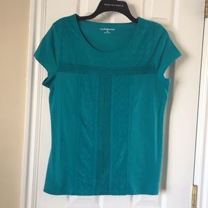 Women’s T Shirt Turquoise Sz Med
